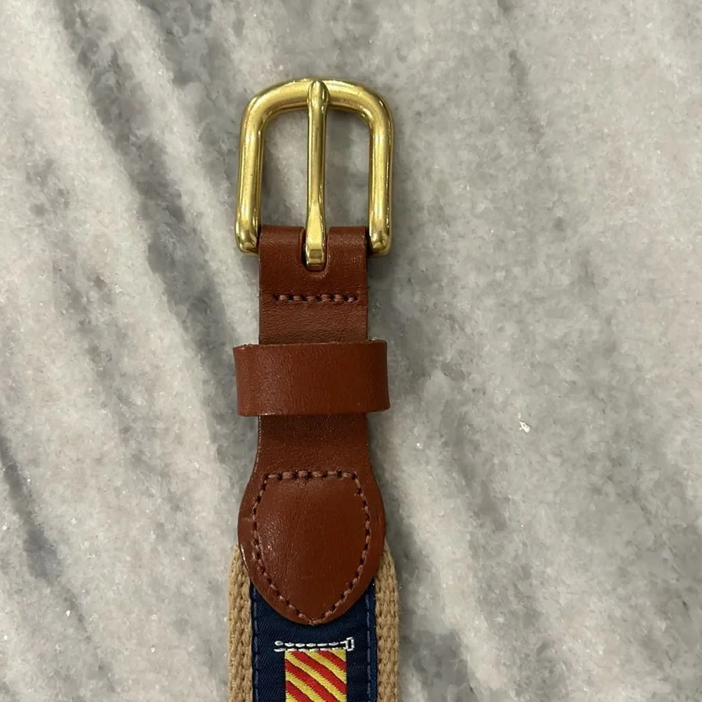 Leather Man Ltd Nautical Flag Embroidered Belt size 28